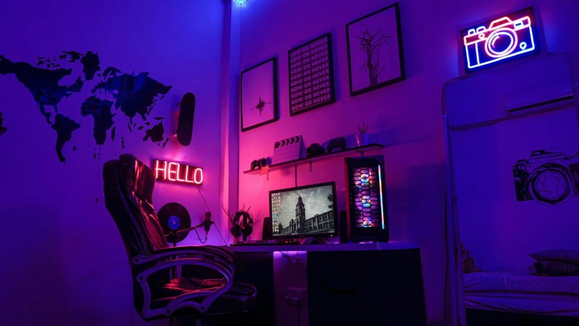 gaming room set up